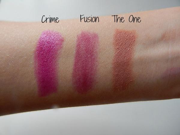 Makeup Revolution Lipsticks Crime Fusion The One Swatches